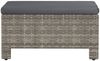 vidaXL Garten-Fußstütze mit Kissen Grau Poly Rattan 362695 Bild 4