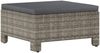 vidaXL Garten-Fußstütze mit Kissen Grau Poly Rattan 362695 Bild 2