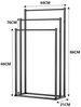 PFCTART Kleiderständer Handtuchhalter stehend 3-stufig aus Metall, freistehend, (Set, 1 St, Für Bad, Schlafzimmer, Waschküche & als Handtuchständer nutzbar), Rostfrei, stabil, ohne Bohren – Handtuchhalter Bad & Badezimmermöbel Bild 2