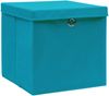 vidaXL Aufbewahrungsboxen mit Deckeln 4 Stk. Babyblau 32x32x32cm Stoff 288374 Bild 2