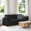 vidaXL 3-Sitzer-Sofa Schwarz 220x77x82 cm Samt 4105282 Bild 1