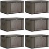 vidaXL Aufbewahrungsbox mit transparentem Seitenfenster 6 pcs Grau 42024687 Bild 2