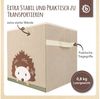 Staubox Spielzeugbox fürs Kinderzimmer, Igel, natur, 33 x 33 x 33 cm, von Bieco Bild 4