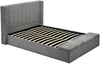 Vente-unique - DOUINO Bett Stoff Grau - B 245 cm x H 120 cm x L 202 cm Bild 5