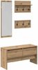 vidaXL Flurmöbel-Set mit Regal 4 pcs Kunsthandwerk Eiche Holzwerkstoff 871528 Bild 2