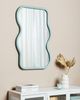 Wandspiegel RONNET 60 cm 90 cm Holz Hellblau Bild 3