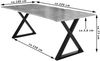 Esstisch Baumkante massiv Akazie natur 220 x 100 schwarz X-Gestell LUBIN 76509209 Bild 2