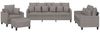 vidaXL 4-tlg. Sofagarnitur mit Kissen Taupe Stoff 3201647 Bild 2