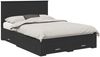 vidaXL Bettrahmen mit Kopfteil Schwarz 140 x 190 cm Holzwerkstoff 3411306 Bild 2