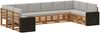 vidaXL Ecksofa Set mit Kissen 10 pcs Natürlich und Hellgrau Polyester 3384902 Bild 2