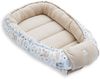 Loolay Kuschelnest BABYNEST SOLO Premium Babyausstattung - Baumwolle & Samt Velours, (MUSTER: BEIGE Samt Velour/ HASE EULE, 1-tlg, Liebevoll handgefertigt Nestchen! Geborgenheit Komfort für Neugeborene), Premium Ausstattung - 100% Europäische Stoffe un... Bild 2