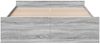 vidaXL Bettgestell mit Schubladen Grau Sonoma 140x200 cm Holzwerkstoff 3280298 Bild 4