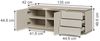 Lowboard Linette Cashmere 135 x 48.6 cm mit 2 Türen und 3 Schubladen Vicco Bild 2