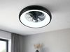 Moderne LED Deckenleuchte MUONIO Schwarz mit Ventilator und Fernbedienung Ø 40cm Bild 5