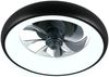 Moderne LED Deckenleuchte MUONIO Schwarz mit Ventilator und Fernbedienung Ø 40cm Bild 2