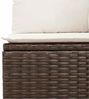vidaXL 6-tlg. Garten-Sofagarnitur mit Kissen Braun Poly Rattan 3222862 Bild 5