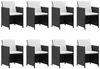vidaXL 13-tlg. Garten-Essgruppe mit Auflagen Poly Rattan Schwarz 42524 Bild 2