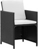 vidaXL 13-tlg. Garten-Essgruppe mit Auflagen Poly Rattan Schwarz 42524 Bild 3