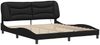 Doppelbett, Bettgestell Modernen mit LED ohne Matratze Schwarz 180x200 cm d1440e Bild 3