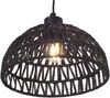 lux. pro 'Alton' Hängeleuchte, Metall+Rattan Schwarz, 156 x 12 x 25 cm Bild 5