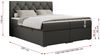 Boxspringbett, Bett, Polsterbett, zwei Bettkästen - ALDA - 160x200cm - Dunkelgrau Kunstleder - H3 Bild 5