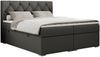 Boxspringbett, Bett, Polsterbett, zwei Bettkästen - ALDA - 160x200cm - Dunkelgrau Kunstleder - H3 Bild 3