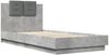 vidaXL Bettgestell mit Kopfteil Betongrau 100x200 cm Holzwerkstoff 3209936 Bild 3