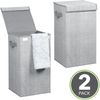 mDesign Wäschekorb Wäschetruhe Wäschebox Deckel Griffe faltbar 2er Set Grau Bild 4