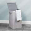 mDesign Wäschekorb Wäschetruhe Wäschebox Deckel Griffe faltbar 2er Set Grau Bild 3