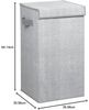 mDesign Wäschekorb Wäschetruhe Wäschebox Deckel Griffe faltbar 2er Set Grau Bild 2