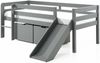 Kojenbett mit Rutsche Karolina 208x175x83 Massivholz Grau Bild 2