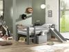 Kojenbett mit Rutsche Karolina 208x175x83 Massivholz Grau Bild 4