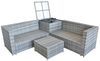 Melko Gartenlounge-Set Rattanlounge + Tisch und Kissenbox Garten Sofa Lounge Gartenmöbel, (Set), Sicherheitsglasplatte Bild 3