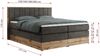Boxspringbett BELLISSIMO KING, Doppelbett mit Multipocket-Matratze, Polsterbett mit Kopfstütze - 140 x 200 cm - Dunkelgrau Velvet - H3 Bild 5