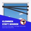 Verstellbare Vorhangstange - Spannstange zum Klemmen Schwarz Ø22/25 mm 60-90 cm Bild 3