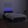vidaXL Boxspringbett mit Matratze & LED Stoff Schwarz 120x200 cm, Härtegrad: H2 [3134023] Bild 4