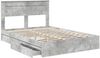 vidaXL Aufbewahrungsbett Beton Grau 150 x 200 cm Holzwerkstoff 3409905 Bild 5