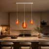 s.luce Echos Esstischlampe 3-flammig 120cm Ø 18/25cm Braun, Klar, Rauch Bild 2