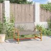vidaXL Gartenbank Grau 112 cm Poly Rattan und Akazienholz 367599 Bild 3