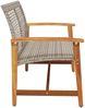 vidaXL Gartenbank Grau 112 cm Poly Rattan und Akazienholz 367599 Bild 5