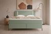 Boxspringbett Titan - Strukturstoff - salbeigrün - 200x200 cm Bild 3