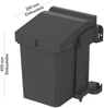 Vauth-Sagel Envi Single Abfallsammler 20794 Drehtür lavagrau 7 Liter Bild 2