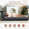 BBG Loungesofa Schlafsessel 1-Sitzer mit Seitentaschen, klappbarer Loungesessel, Relaxsessel Einzelsofa, ausziehbarer Schlafstuhl mit Flanell-Bezug, platzsparendes Funktionssofa für Wohnzimmer & Gästezimmer Bild 3