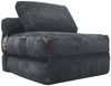 BBG Loungesofa Schlafsessel 1-Sitzer mit Seitentaschen, klappbarer Loungesessel, Relaxsessel Einzelsofa, ausziehbarer Schlafstuhl mit Flanell-Bezug, platzsparendes Funktionssofa für Wohnzimmer & Gästezimmer Bild 2