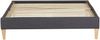 Polsterbett 90x200 cm Grau Einzelbett Futonbett Bett Bettgestell Lattenrost Jugendbett Gästebett Bild 4