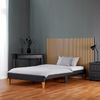 Polsterbett 90x200 cm Grau Einzelbett Futonbett Bett Bettgestell Lattenrost Jugendbett Gästebett Bild 2