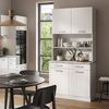 Buffetschrank R-Line Weiß Hochglanz 100 cm , AP Marmor Vicco Bild 4