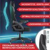 Onbest Gaming-Stuhl ergonomisch mit Lordosenkissen bis 150kg, 360°, verstellbare Armlehnen Kopfstütze Rückenlehne Bild 3