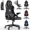 Onbest Gaming-Stuhl ergonomisch mit Lordosenkissen bis 150kg, 360°, verstellbare Armlehnen Kopfstütze Rückenlehne Bild 2
