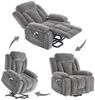 Merax Massagesessel mit 8-Punkt-Massagefunktion, Fernsehsessel mit USB-Anschluss (Chenille-Stoff, 1-St), Relaxsessel mit Heizfunktion & Hebefunktion, Staufach & Seitentaschen Bild 3